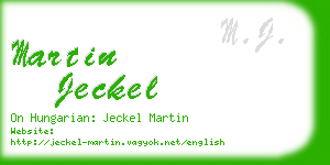 martin jeckel business card